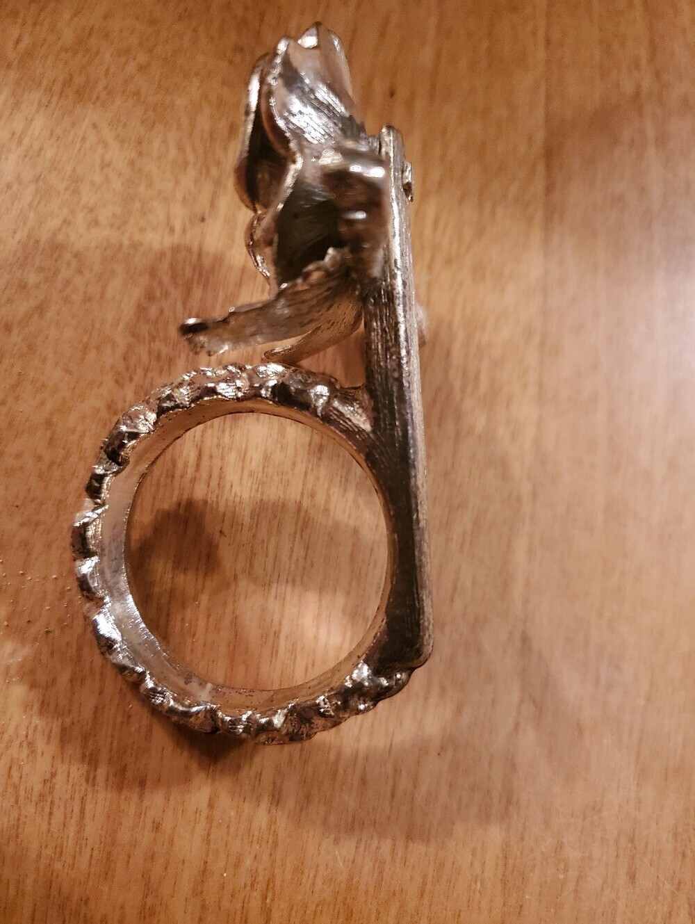 Princess House Silver Plated Metal Rose Flower Napkin Ring Holder Set Of 4 - Picture 6 of 6